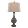 LumiSource (Set of 2) Cipolla Poly 29" Farmhouse Table Lamps Griffin Wood Polyresin Antique Soft Brass and Natural Shade from Grandview Gallery - 3 of 4