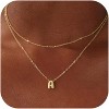 HTUTWOO Gold Letter Necklace for Women Tiny Pendant Necklaces Dainty Choker Necklace Cute Necklace Stack Teen Gift Personalized Jewelry Gifts - 3 of 4