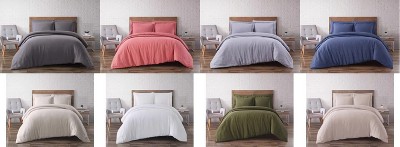King Size Natural Linen Duvet Cover Set with Shams