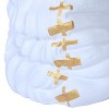 Gulches Modern White Ceramic Vase with Gold Accents - Chic Home Decor - 4 of 4
