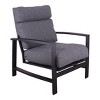 Courtyard Casual Santorini 5 pc Firepit Seating Group  Includes:  One 48" Round Firepit and four Club Chairs - 4 of 4