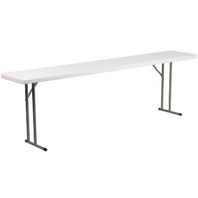 Flash Furniture 8-Foot Granite White Plastic Folding Training Table