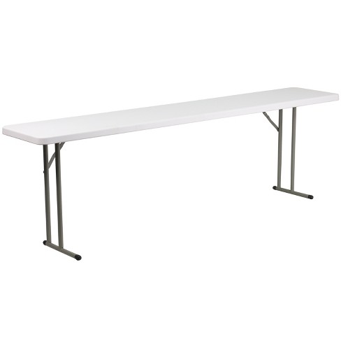 Flash Furniture Granite Plastic Folding Training Table White