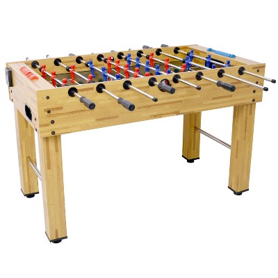 VYNXARIA 54-Inch Hurricane Foosball Table for Family Game Rooms with Light Cherry Finish, Analog Scoring and Free Accessories