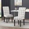 Okak Modern Style Wooden High Back Dining Chairs for Kitchen Dining Room,Upholstered Fabric Seating Dining Chair Set of 2 - 3 of 4