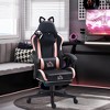 Cute Racing Gamer Chair, Faux Leather Gaming Chair with Footrest, Headrest and Lumbar Support - 2 of 4