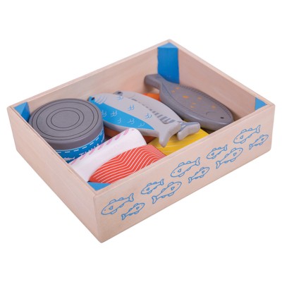 Bigjigs Toys Seafood Crate Wooden Role Play Toy
