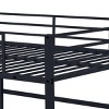 INFURNIC Beds Metal Loft Bed Full Size with Safety Guardrails Flat Ladder and Under-Bed Storage for Kids and Adults, Black, 77.56"*56.5"*61.81" - 4 of 4