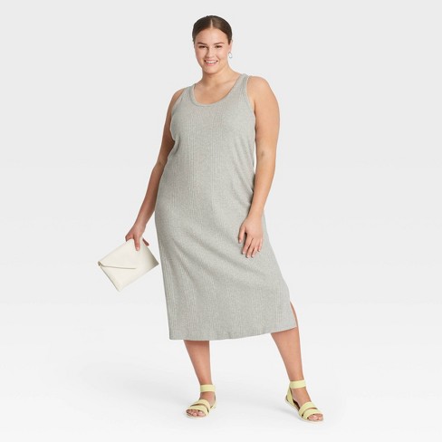 Women's Rib Knit Tank Dress - A New Day™ - image 1 of 3