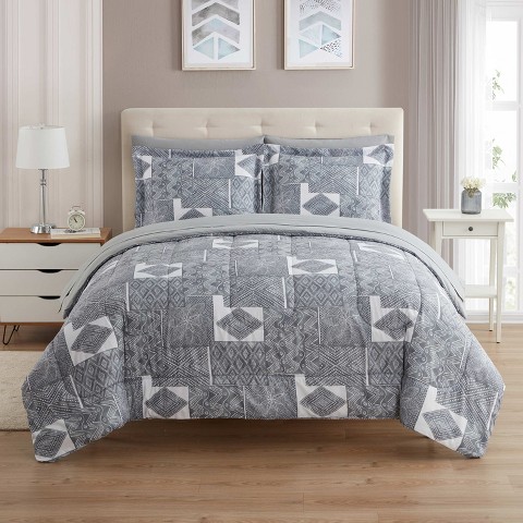 Сумки Sweet Home Collections 7pc Tulsa Bed-in-A- Printed Comforter Set - King