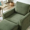 CAVINAS Corduroy Chaise Lounge Accent Chair with Ottoman,Comfy Sofa Chair,Modern Leisure Chair Lounge Chair for Living Room&Bedroom - 3 of 4