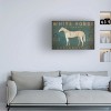 Trademark Fine Art -Ryan Fowler 'White Horse With Words Blue' Canvas Art - 2 of 4