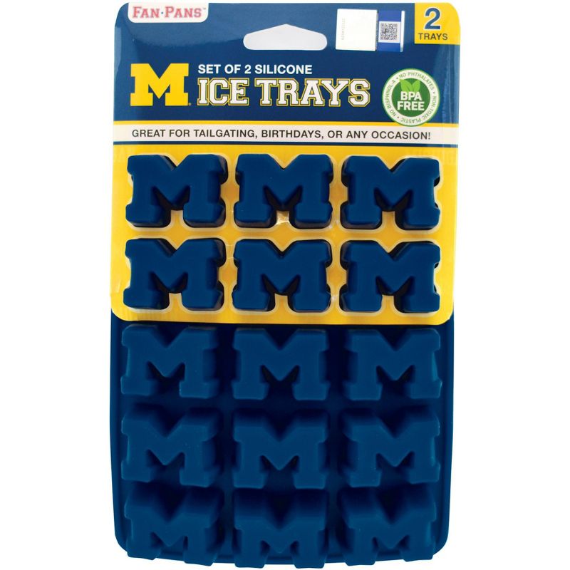 MasterPieces FanPans 2-Pack Team Ice Cube Trays - NCAA Michigan Wolverines, 1 of 4