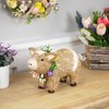 Northlight Boy Piglet with Floral Wreath Spring Figurine - 10.25" - Brown and Beige - image 2 of 4