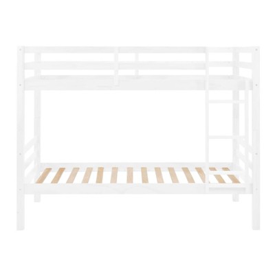 AZL1 Life Concept Beds Twin Heavy Duty Support High Guardrail Durable Construction Space-Saving for Kids Room, White, 79.13"*43.31"*61.81"