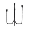 Metal Taper Candle Holder - Modern Forged Iron Candelabra, Minimalist Design - Arm Holder for Home, Office, Dining Table & Bedroom Decor -16" Black - 4 of 4