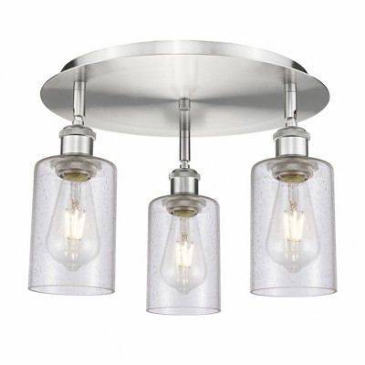 Clymer - 3 Light Flush Mount In Art Deco Style-9.38 Inches Tall and 15.63 Inches Wide