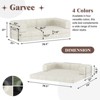 Convertible Sleeper Sofa Bed, Corduroy Modular Couch with High-Density Sponge & Fixed Frame for Living Room Lounge - 2 of 4