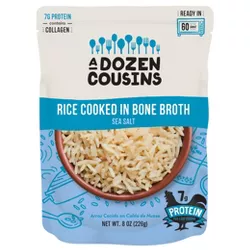 A Dozen Cousins RTE Rice Cooked in Bone Broth: Sea Salt - 8oz