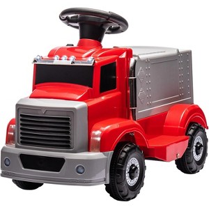 6V Kids Ride-On Truck, Toddler Electric Car w/Music, LED Lights, Storage Compartment, Safe Indoor/Outdoor Toy - 1 of 4