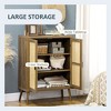 NicBex Farmhouse Sideboard Buffet Cabinet with Rattan Doors Kitchen Storage Cabinet Small Coffee Bar Cabinet for Small Space,Living Room,Natural - 4 of 4