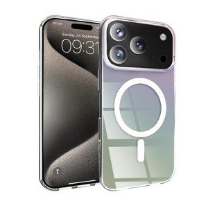 Entronix [Magnetic] Case Compatible with iPhone 17 Pro Max - Holo Rainbow Clear - 1 of 4
