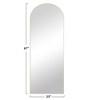 PexFix 23 in. W x 67 in. H Wood Frame Arched Floor Mirror Bedroom Living Room Wall Mirror in Gold - 4 of 4