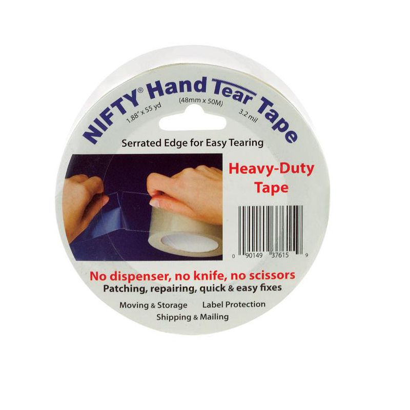 Nifty Hand Tear Tape 2 in. W X 1980 in. L Tape Clear, 1 of 2