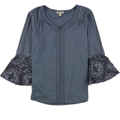 Style & Co. Womens Lantern Sleeve Pullover Blouse