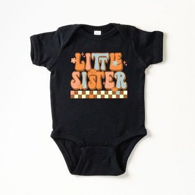 The Juniper Shop Little Sister Checkered Baby Girl Bodysuit