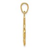 Black Bow Jewelry 14k Yellow Gold 3D Polished Clef Note Pendant - 2 of 4