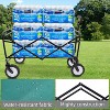 HTUTWOO Collapsible Wagon Cart, Beach Folding Utility Cart, Duty 360 lbs, Utility Wagon Grocery Cart, for Camping Shopping Sports Gardeing Fishing - 3 of 4
