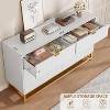Dresser for Bedroom, 53.5" Large Dresser Organizer, 6 Drawer with Golden Metal Handle and Legs, Modern Chest of Drawers, Grey Dressers with Drawers - 3 of 4