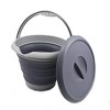 SAMMART 5L (1.32 Gallon) Collapsible Fishing Bucket with Removable Lid - 3 of 4