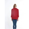 Women's 3/4 Sleeve Cowl Collar Solid Novelty Knit Top with Faux Button - Multiples - 3 of 4