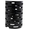 Olivia & May Wood Geometric Brick Inspired Cutout Accent Table Black: No Assembly, Indoor Use, Round Shape - 4 of 4