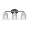 Toltec Lighting Capri 3 - Light Vanity in  Brushed Nickel with 5" Clear Ribbed Shade - 2 of 2