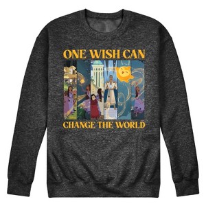 Men's - Disney - One Wish Can Change The World Graphic Fleece Sweatshirt - 1 of 4