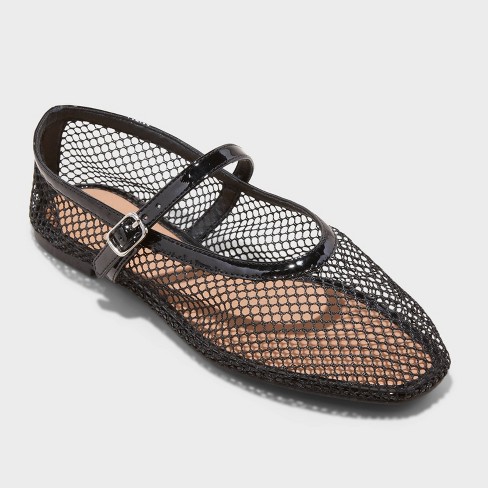Women s Issa Mesh Mary Jane Ballet Flats With Memory Foam Insole A New Day Target