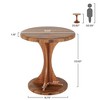 Resenkos Nightstand, Night Stand,Wood End Table, Round Sofa Side Table Vintage Nightstand,Rustic Brown - 2 of 4