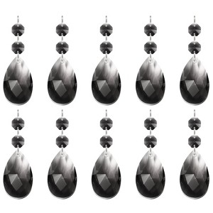 Unique Bargains Hanging Ornament DIY Craft Teardrop Crystal Chandelier Pendant Beads 3.35" x 1.5" 10 Pcs - 1 of 4