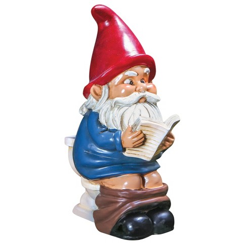 Collections Etc Hand-painted Garden Gnome On The Throne Lawn Statue ...