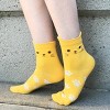 Wrapables Novelty Animal Print Crew Socks (Set of 5), Whiskers and Paws - 3 of 4