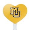 Marquette University Secondary Logo Heart Love Cupcake Picks Toppers Decoration Set of 6 - 2 of 4