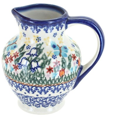 Blue Rose Polish Pottery Garden of Eden Creamer