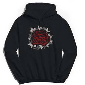 Rerun Island Men's Christmas Santa Baby Long Sleeve Graphic Cotton Hoodie - 1 of 1