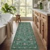Modern Farmhouse Floral Print Area Rug for Living Room Bedroom, Modern Washable Non Slip Large Dining Room Carpet for Nursery Office Guest Room - 3 of 4