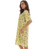 Just Love Womens Nightgown - Short Sleeve Henley Oversized Sleepwear Gown - 2 of 3