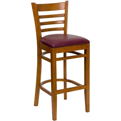 Flash Furniture Ladder Back Wooden Restaurant Barstool