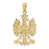 Black Bow Jewelry 14k Yellow Gold Polish Eagle Pendant - 3 of 4